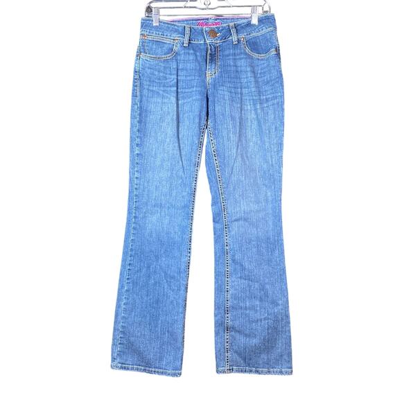 Wrangler Womens Jeans Blue Denim Straight Cotton Blend Stretch 5/6x32(30x31.5) - Picture 1 of 14